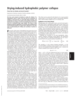 Drying-Induced Hydrophobic Polymer Collapse