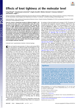 Effects of Knot Tightness at the Molecular Level