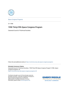 1998 Thirty-Fifth Space Congress Program