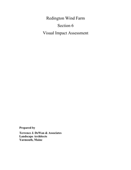 Redington Wind Farm Section 6 Visual Impact Assessment