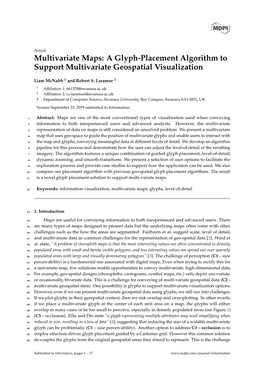 Multivariate Maps: a Glyph-Placement Algorithm to Support Multivariate Geospatial Visualization