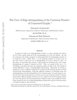 The Cost of Edge-Distinguishing of the Cartesian Product of Connected