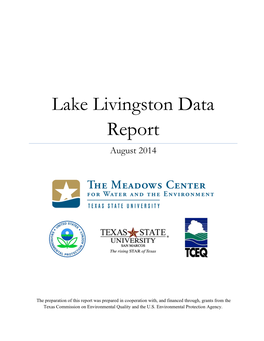 Lake Livingston Data Report August 2014