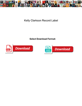 Kelly Clarkson Record Label