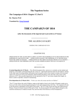 The Campaign of 1814: Chapter 17, Part X