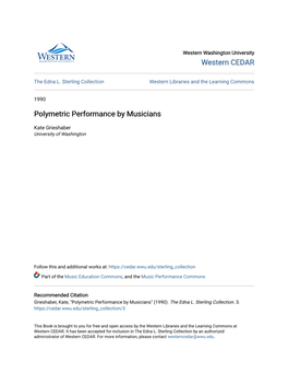 Polymetric Performance by Musicians