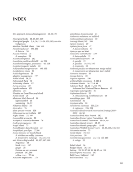 4Cs Approach, to Island Management 64, 66–70 Aboriginal Lands 14, 15