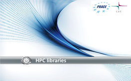 HPC Libraries Outline