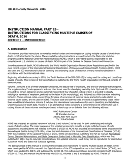 Instructions for Classifying the Multiple Causes of Death, ICD-10, 2016