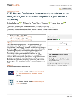 Prediction of Human Phenotype Ontology Terms