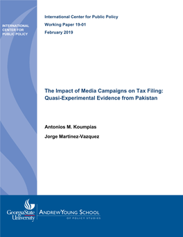 The Impact of Media Campaigns on Tax Filing: Quasi-Experimental Evidence from Pakistan