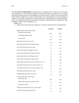 IAC Ch 61, P.1 571—61.5 (461A) Rental Facilities. the Following Are