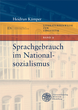 Sprachgebrauch Im Nationalsozialismus