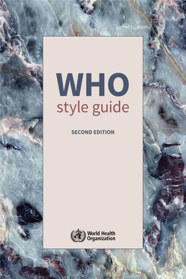 Style Guide WHO