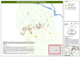 PESHAWAR TOURIST GUIDE MAP Mini-Cyclone,Torrential Rain Peshawar Legend 