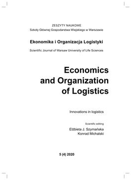 Economics and Organization of Logistics