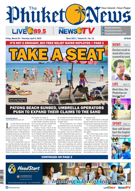 Patong Beach Sunbed, Umbrella Operators Push to Expand Their Claims to the Sand