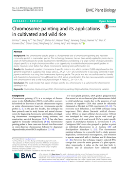 Chromosome Painting and Its Applications in Cultivated and Wild Rice