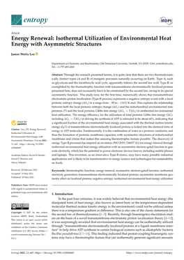 Isothermal Utilization of Environmental Heat Energy with Asymmetric Structures