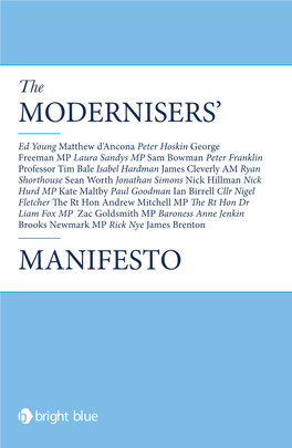 Modernisers' Manifesto