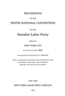 Socialist Labor Party