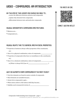 Compounds & Nomenclature Notes