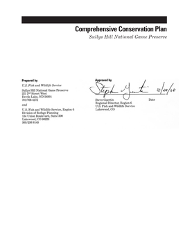 Comprehensive Conservation Plan Sullys Hill National Game Preserve