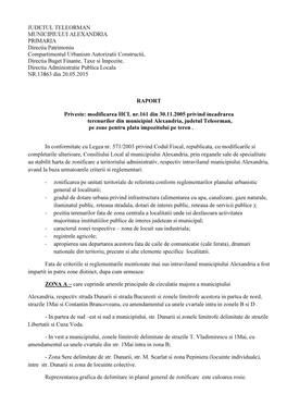 JUDETUL TELEORMAN MUNICIPIULUI ALEXANDRIA PRIMARIA Directia Patrimoniu Compartimentul Urbanism Autorizatii Constructii, Directi