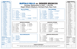 Buffalo Bills Vs. Denver Broncos 6 Jay Cutler