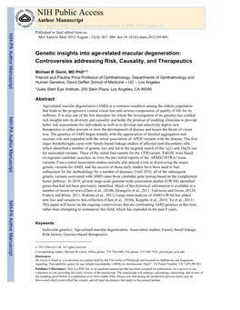 NIH Public Access Author Manuscript Mol Aspects Med