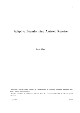 Adaptive Beamforming Assisted Receiver