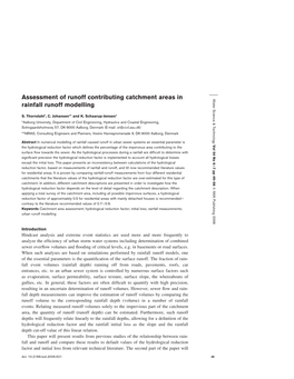 Assessment of Runoff Contributing Catchment Areas in Rainfall Runoff