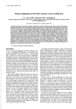 Hypoxia Adaptation in Fish of the Amazon: a Never-Ending Task