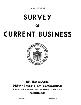 SURVEY of CURRENT BUSINESS August 1935