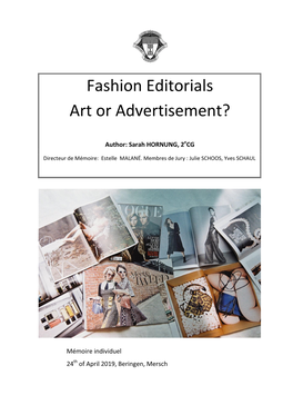 Fashion Editorials Art Or Advertisement?