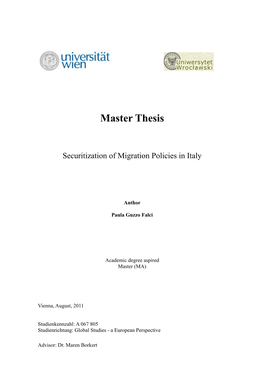 Master Thesis