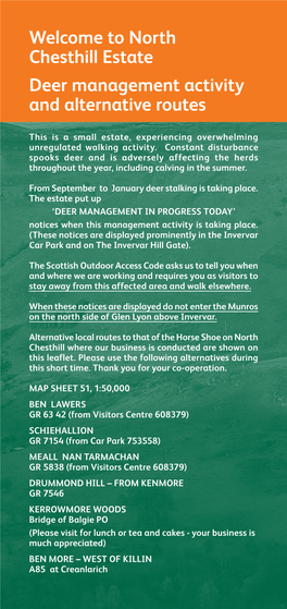 View Deer Management Activity & Alternative Routes Brochure