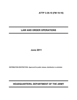 ATTP 3-39.10 Law and Order Operations