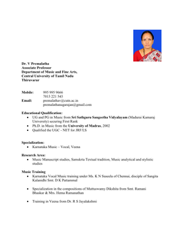 Dr. V. Premalatha