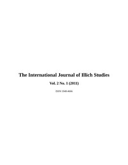 The International Journal of Illich Studies