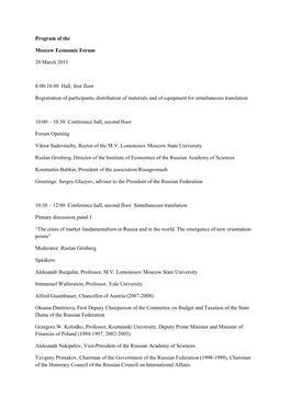 Conference Program