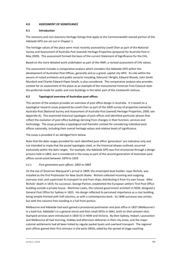 4.0 ASSESSMENT of SIGNIFICANCE 4.1 Introduction the Statutory And