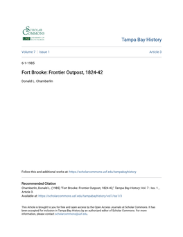 Fort Brooke: Frontier Outpost, 1824-42