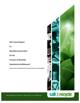 2011 Annual Report to Manitoba Conservation for the Province Of