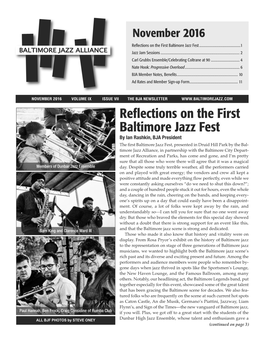 November 2016 Reflections on the First Baltimore Jazz Fest