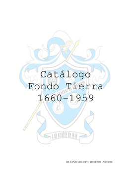 Catálogo Fondo Tierra 1660-1959