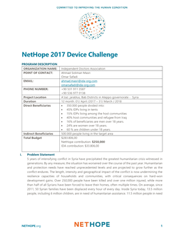 Nethope 2017 Device Challenge