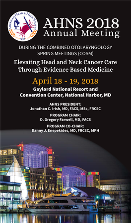 AHNS 2018 Annual Meeting