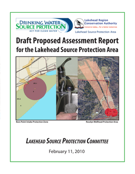 Draft Proposed Assessment Report for the Lakehead Source Protection Area