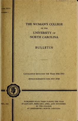 Bulletin of the Woman's College of the University of North Carolina